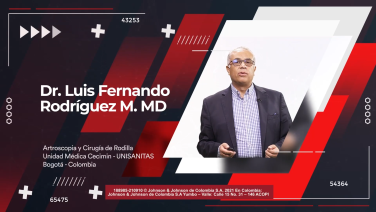 An image from the "Grabación de contenido virtual: "Dolor Patelo-Femoral" - Medicina Deportiva en Rodilla V4" Dr. LuÍs F. Rodríguez" video on the JnJInstitute.com website.