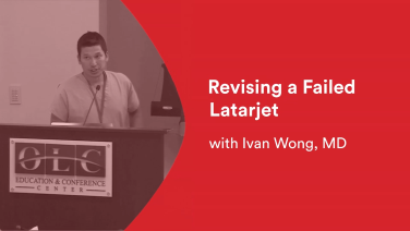 An image for the "Revising a Failed Latarjet with Ivan Wong, MD" video on the JnJInstitute.com website.