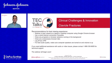 An image from the "Clinical Challenges and Innovation | Clavicle Fractures" video on the JnJInstitute.com website.