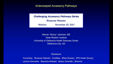 Challenging Accessory Pathways, Part I with Localization & Ablation with Warren "Sonny" Jackman, MD Header Image