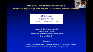 Role of ECG and Intracardiac Recordings to Differentiate Septal from Free-Wall Accessory Pathways with Warren "Sonny" Jackman, MD Header Image