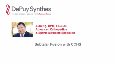 An image from the "Subtalar Joint Arthrodesis with Alan Ng, DPM" video on the JnJInstitute.com website.