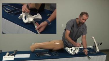 image of "Anterior Approach Demonstration with Joseph M. Schwab, MD - Acetabular Retractor Placement for Reaming video on jnjinstitute.com