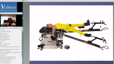 An image of the "Orthopedic Table Enhanced Femoral Exposure for Anterior Approach Total Hip Arthroplasty (THA)" video on the JnJInstitute.com website.