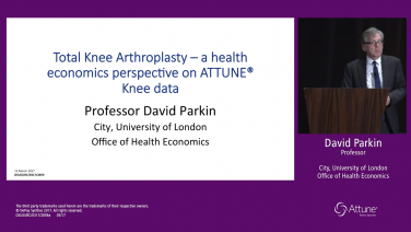 An image from the "Total Knee Arthroplasty - A Health Economics Perspective" video on the JnJInstitute.com website.