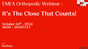 image from EMEA Orthopedic Webinar "It's the close that counts"