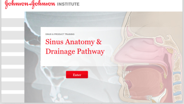 An image from the "Sinus Anatomy & Drainage Pathway" on JnJInstitute.com website