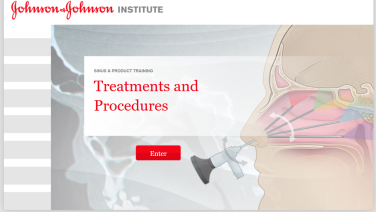 An image from the "Treatment & Procedures for Sinus Diseases" on JnJInstitute.com website