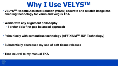 An Image From "Inverse Kinematic Alignment Technique with VELYS Robotic-Assisted Solution with Cody Wyles, MD"