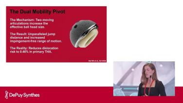 Slide from Go Big or Go Home! Biggest Head Dual Mobility Justified as Routine in Total Hip Arthroplasty with Katherine Mallet, MD