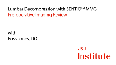 thumbnail image from Lumbar Decompression with SENTIO™ MMG with Ross Jones, DO