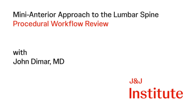 thumbnail image for Anterior Approach to the Lumbosacral Spine with John Dimar, MD