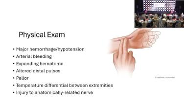 Slide from Pulseless Extremity Injuries with Chandra Vermulapalli, MD