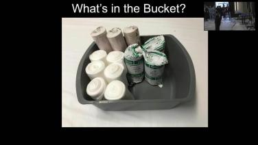 slide of the display of the kit from "Splinting Skills with Chandra Vermulapalli, MD"