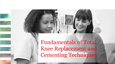 An image from the "Fundamentals of Total Knee Replacement and Cementing Techniques" on JnJInstitute.com website
