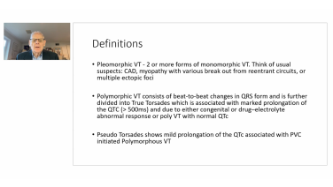 An Image From "Pathogenesis, Diagnoses and Management of the Patient with Polymorphic VT with Melvin Scheinman, MD"