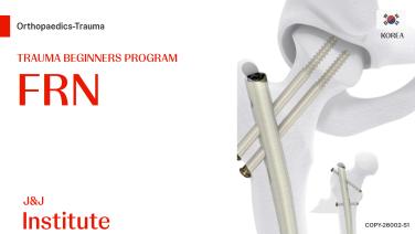 Graphic of a bone with a medical device overlayed from Trauma Beginners Program - FRN