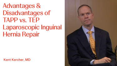 An image From "Advantages & Disadvantages of TAPP & TEP Laparoscopic Inguinal Hernia Repair with Kent Kercher, MD"