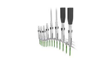 Graphic of the medical device in Complex Lumbar Deformity Correction with Alekos Theologis, MD