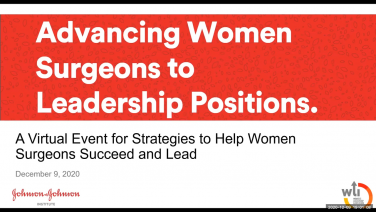 An image from the "Advancing Women Surgeons to Leadership Positions" video on the JnJInstitute.com website.