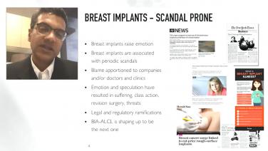 An image of the "BIA-ALCL Update and The Unifying Theory with Anand Deva, MD" video on the JnJInstitute.com website.