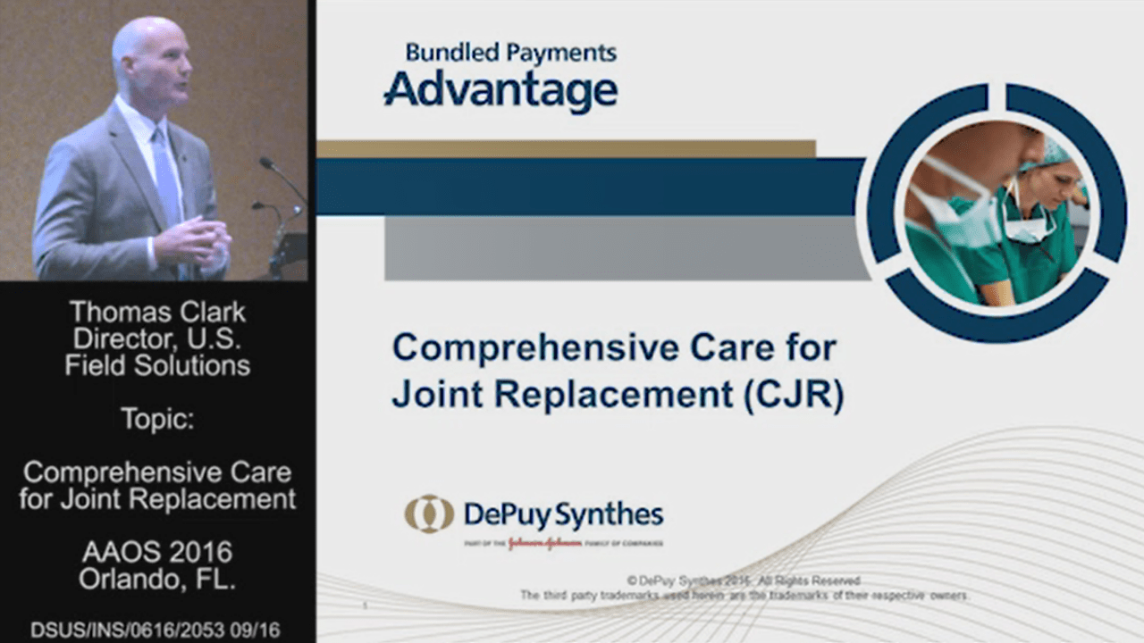 An image from the "Comprehensive Care for Joint Replacement (CJR)" video on the JnJInstitue.com website.