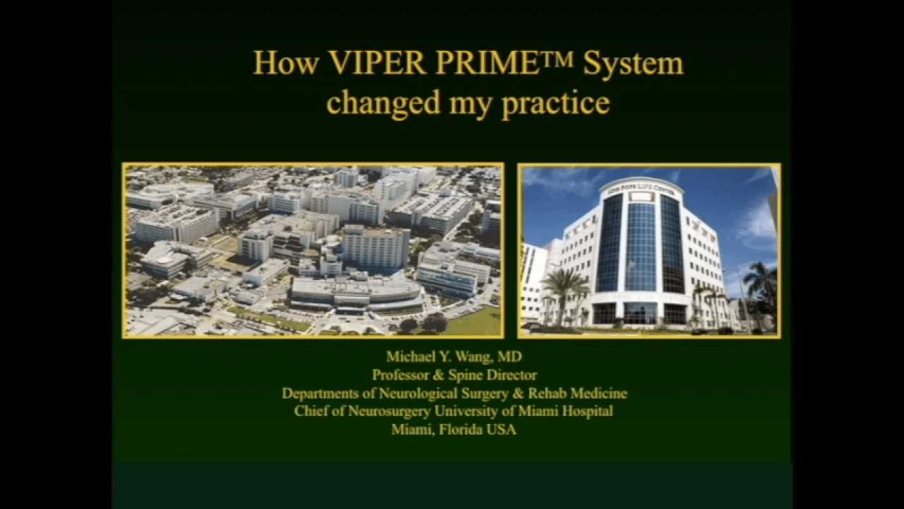 An image of the "How the VIPER™ PRIME System changed my practice with Michael Wang, MD" video.