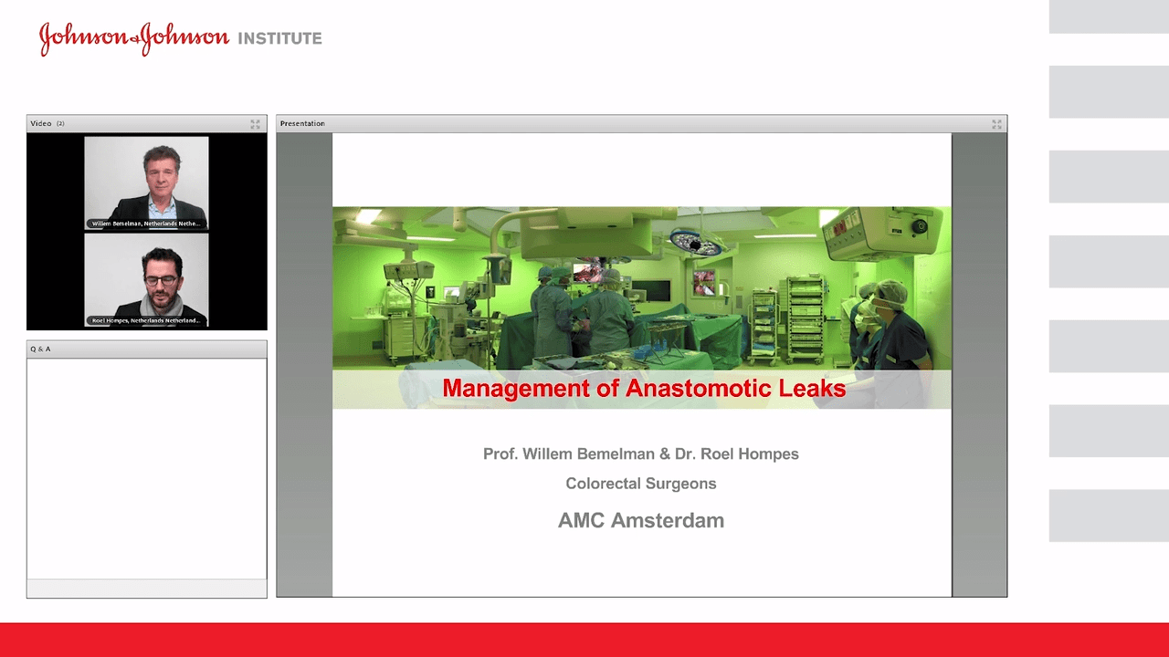 Management of Anastomotic Leaks Webinar with Professor Willem Bemelman & Roel Hompes, MD