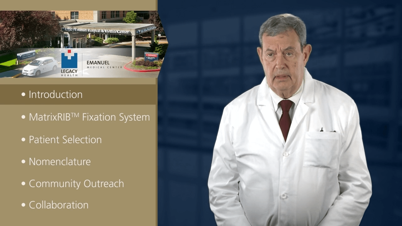 An image from the "MatrixRIB™ Care - How to Start a Rib Fracture Program with William Long, MD" video on the JnJInstitute.com website.