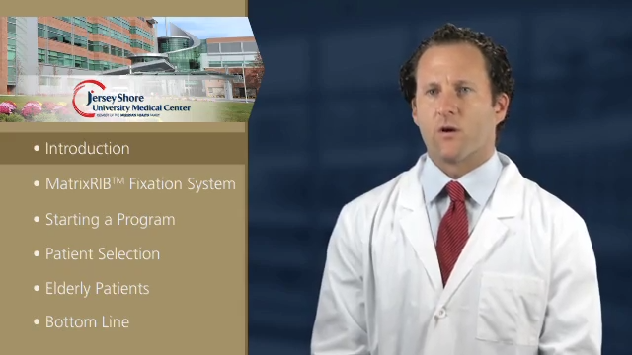 An image of the "MatrixRIB™ Care - How To Start A Rib Fixation Program with Adam Shiroff, MD" video.