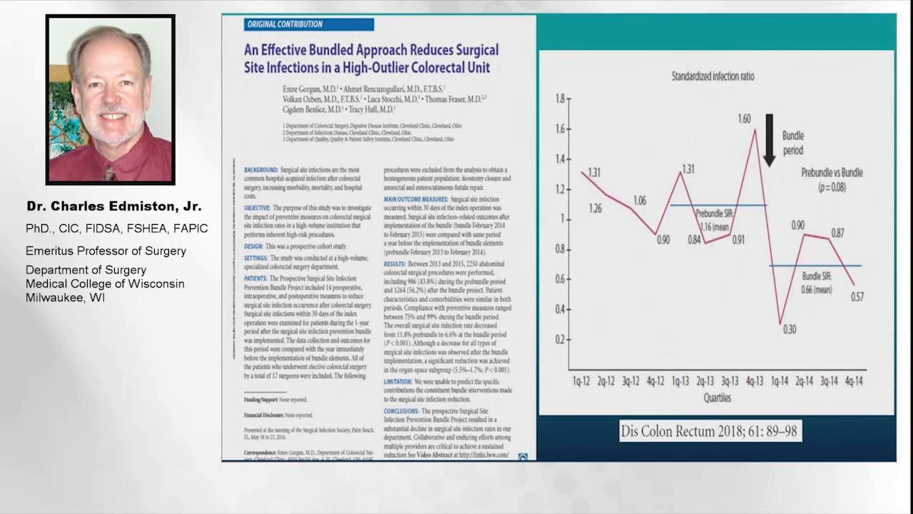 An image from the "Demystifying the Surgical Care Bundle in the Prevention of Surgical Site Infections" video on the JnJInstitute.com website.