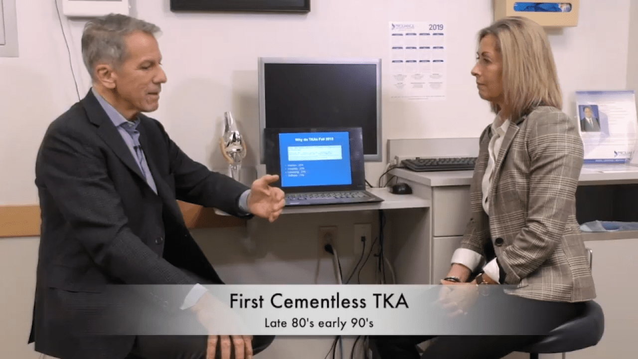 An image from the "Why Total Knee Replacements Fail with William Barrett, MD & Jana Flener, PA-C" video on the JnJInstitute.com website.