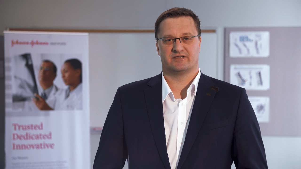 An image from the "New Technologies for Addressing Unmet Needs in Posterior Cervical Fusion and Cervical Deformity" video on the JnJInstitute.com website.