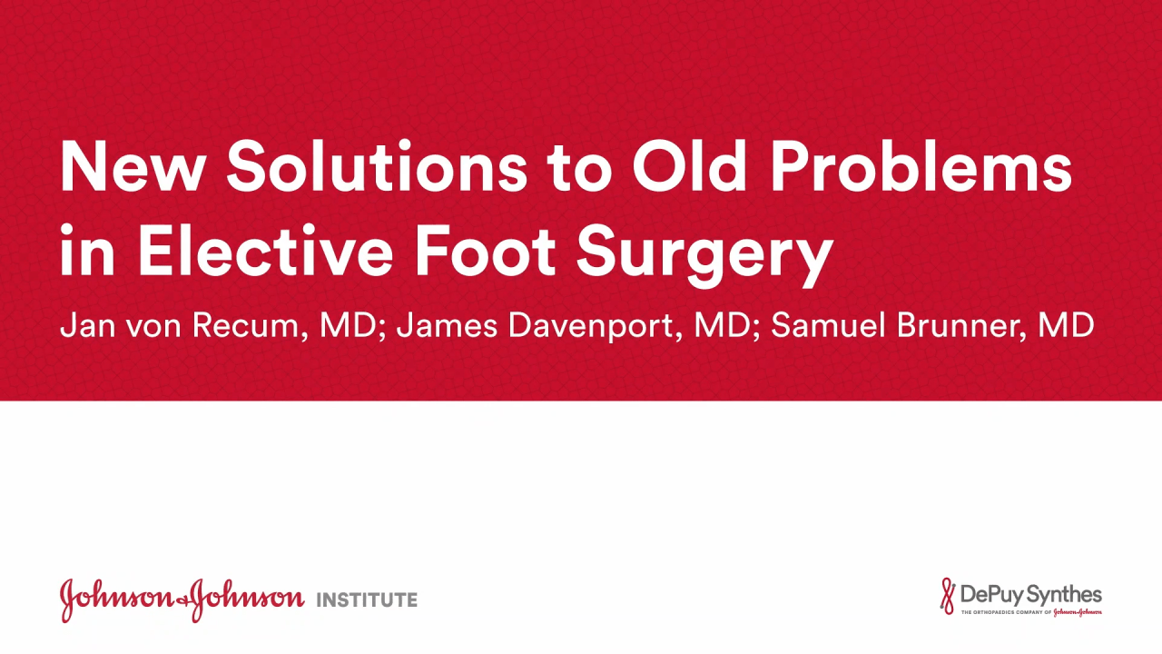 An image from the "New Solutions to Old Problems in Elective Foot Surgery" video on the JnJInstitute.com website.