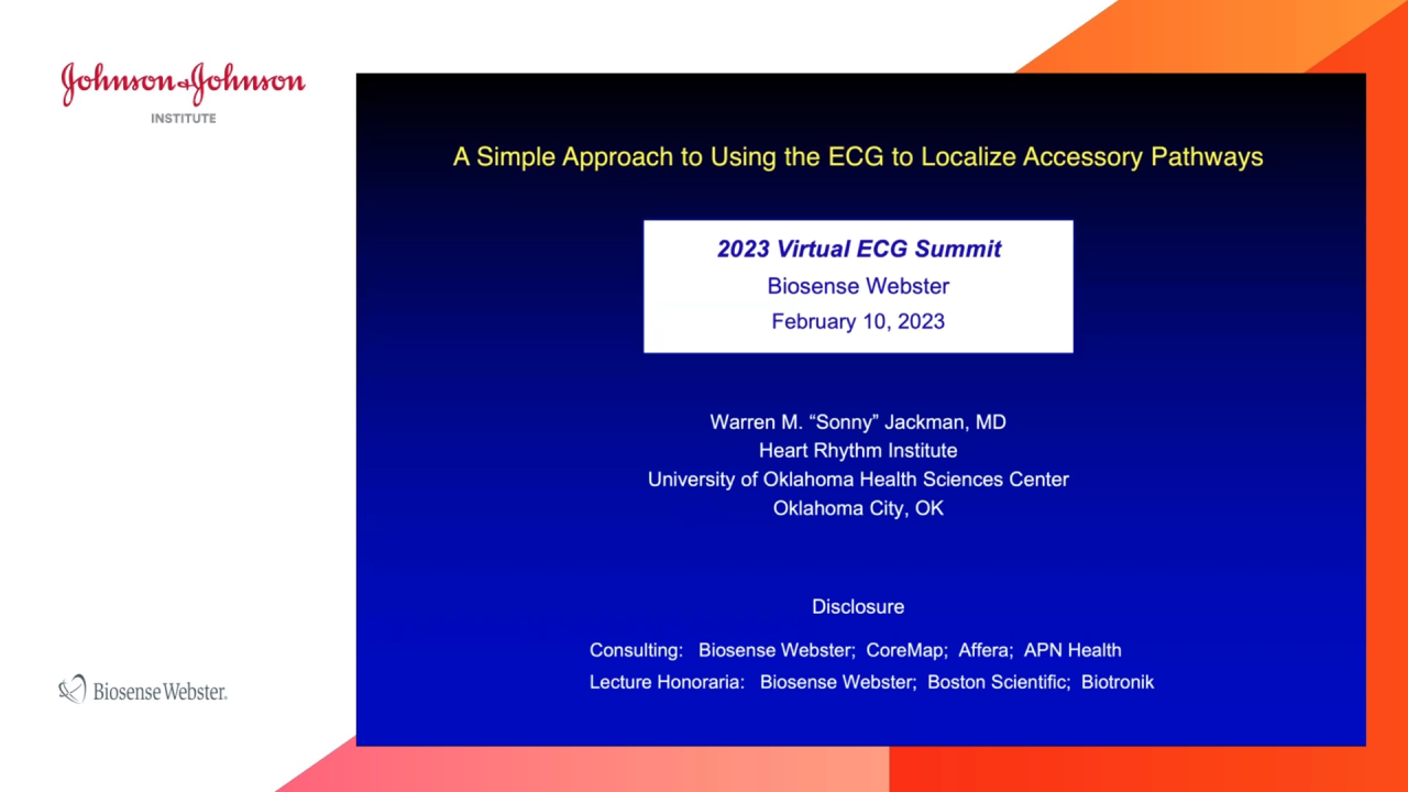 An Image From "A Simple Approach to Using the ECG to Localize Accessory Pathways with Warren "Sonny" Jackman, MD"