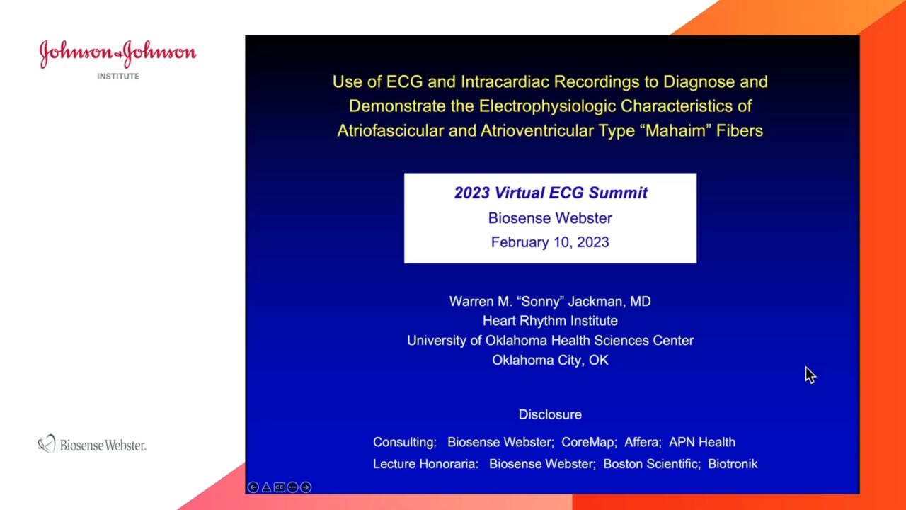 An Image From "Use of the ECG and Intracardiac Recordings to Diagnose and Demonstrate the Electrophysiologic Characteristics of Atriofascicular Pathways with Warren "Sonny" Jackman, MD"