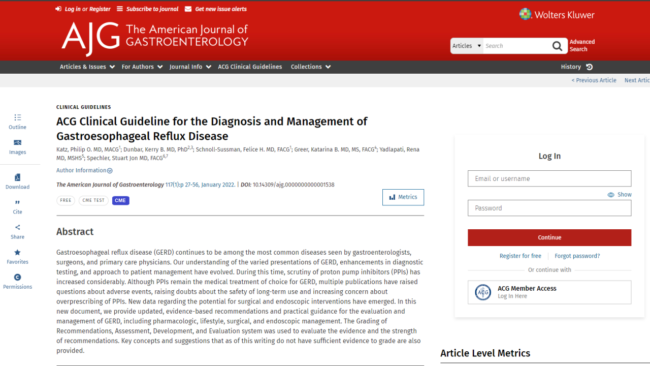 An Image From "ACG Clinical Guideline for the Diagnosis and Management of GERD"
