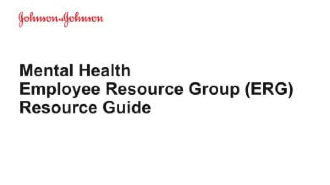 An image from the "Mental Health ERG Resource Guide" PDF on the JnJInstitute.com website.